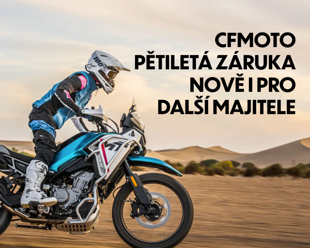 CFMOTO: Pětiletá záruka nově i pro další majitele