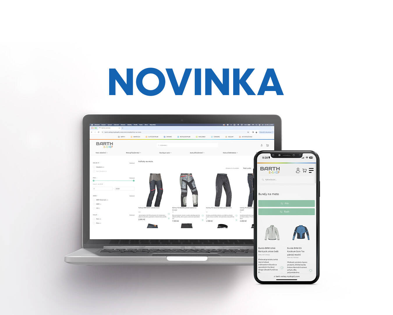 SPUSTILI JSME NOVÝ E-SHOP! Oblečení, doplňky a příslušenství na jednom místě.