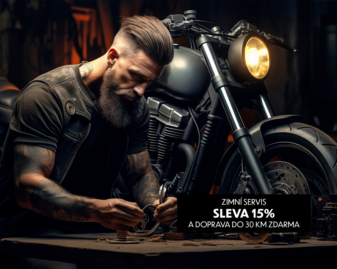 Zimní servis se slevou 15% + svoz a odvoz motorky/čtyřkolky ZDARMA