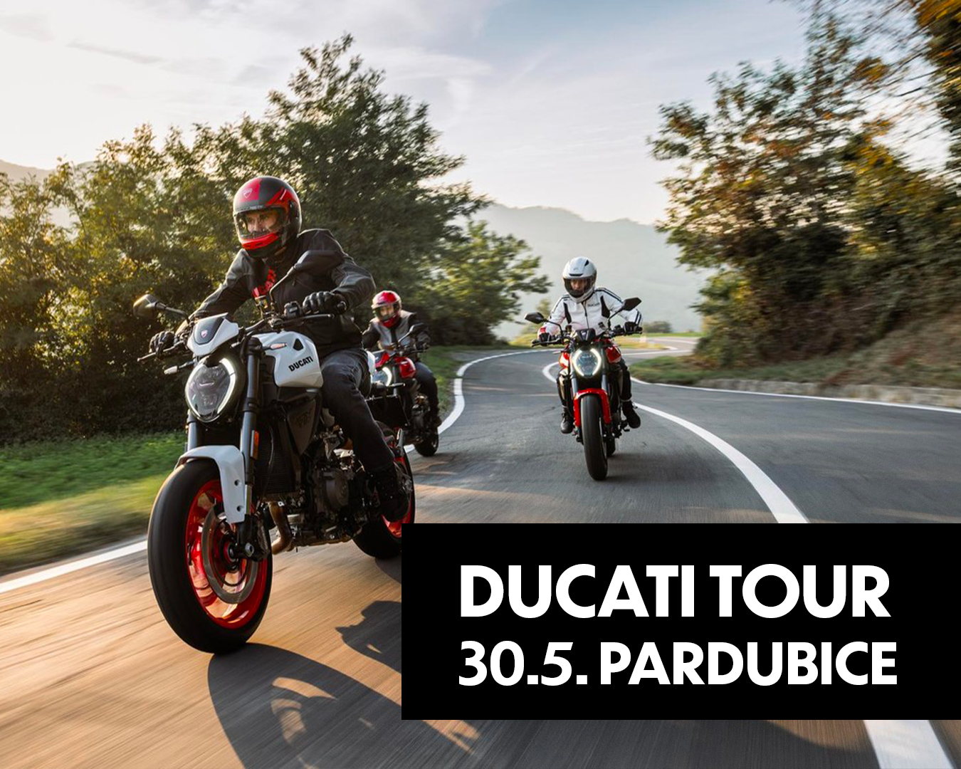 Ducati Tour v Pardubicích! Již v sobotu 30.5.2026.