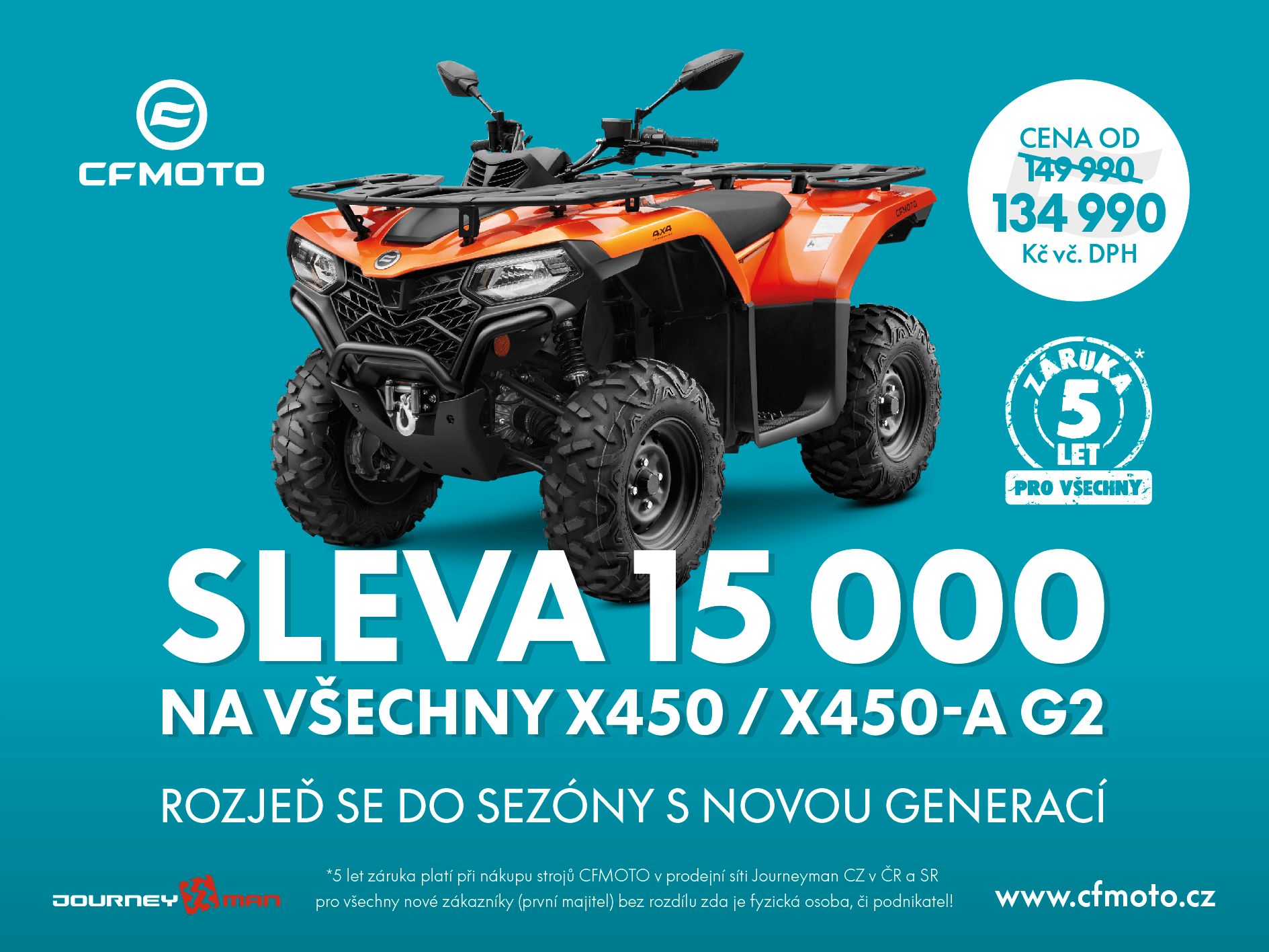 Jarní akce! CFMOTO X450 se slevou 15.000 Kč!