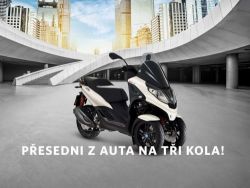 PŘESEDNI Z AUTA NA TŘI KOLA – PIAGGIO MP3 JE TU SE SUPER AKCÍ